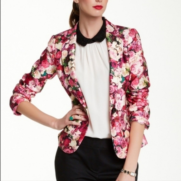 kate spade Jackets & Blazers - Kate Spade New York Rose Print Millie Blazer Size 0